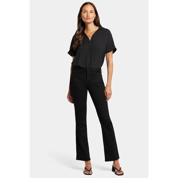 Women's Stretch Denim Jeans Black No Closure Inseam 32 Inches Slim Fit - Picture 2 of 6